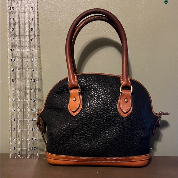 Dooney and Bourke Black and Brown Leather Handbag - Picture 2 of 12